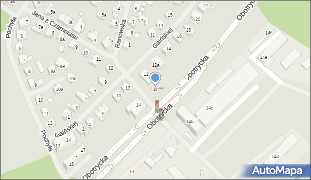 Szczecin, Jana z Czarnolasu, 1c, mapa Szczecina