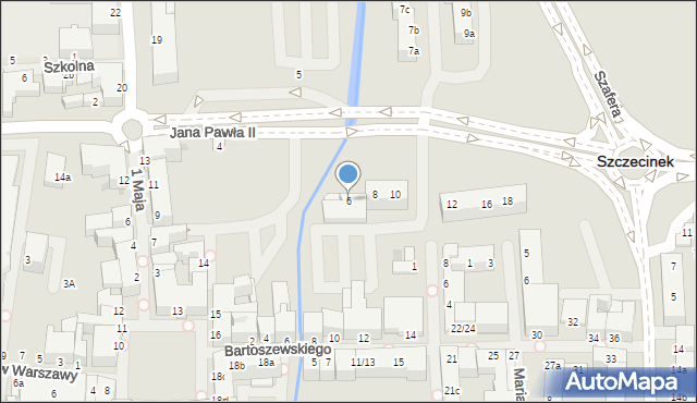 Szczecinek, Jana Pawła II, 6, mapa Szczecinek