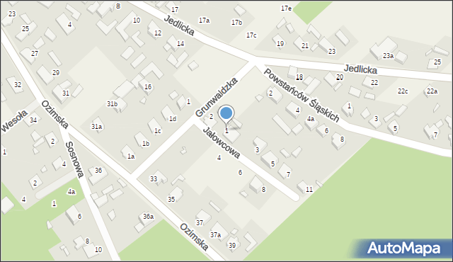 Szczedrzyk, Jałowcowa, 1, mapa Szczedrzyk
