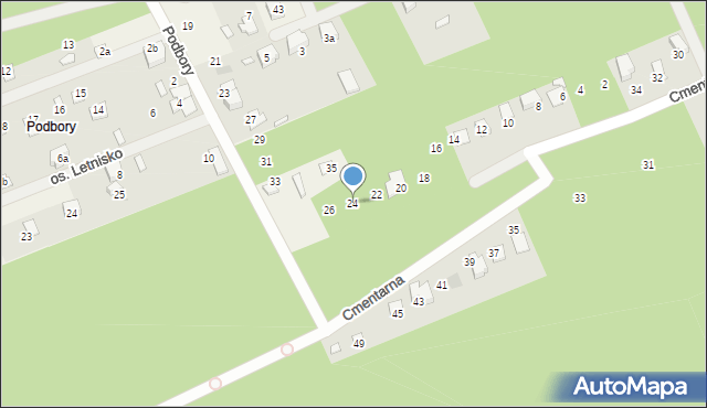 Szczedrzyk, Jarzębinowa, 24, mapa Szczedrzyk