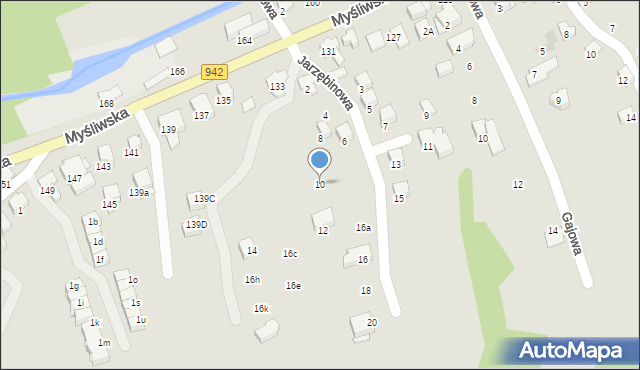 Szczyrk, Jarzębinowa, 10, mapa Szczyrk