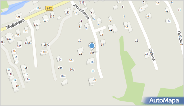Szczyrk, Jarzębinowa, 16a, mapa Szczyrk