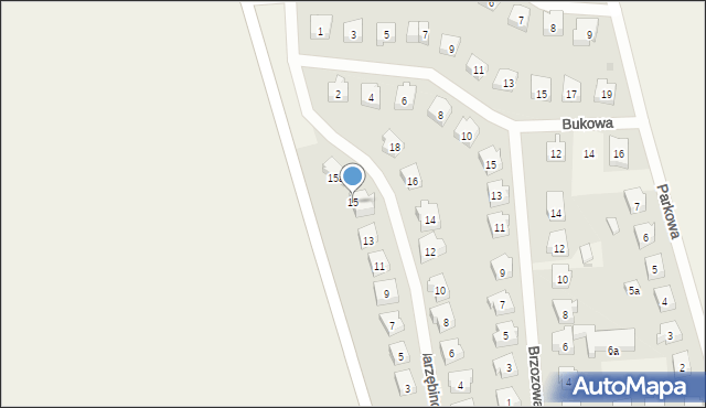 Szpęgawa, Jarzębinowa, 15, mapa Szpęgawa