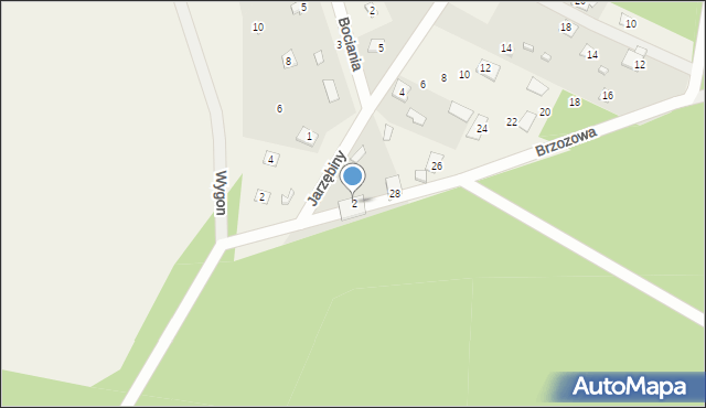 Szumin, Jarzębiny, 2, mapa Szumin