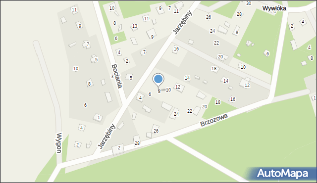 Szumin, Jarzębiny, 8, mapa Szumin