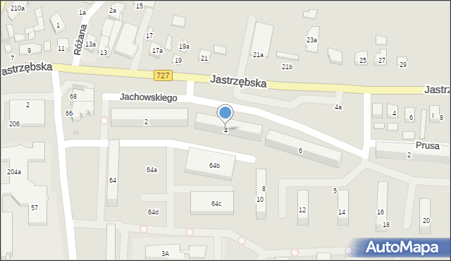 Szydłowiec, Jachowskiego Władysława, 4, mapa Szydłowiec