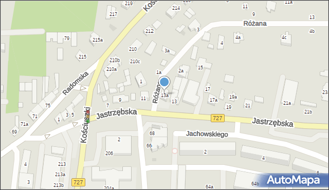 Szydłowiec, Jastrzębska, 13a, mapa Szydłowiec