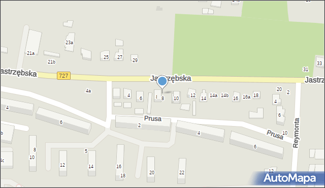 Szydłowiec, Jastrzębska, 8b, mapa Szydłowiec