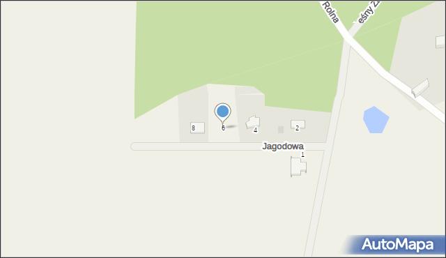 Szymbark, Jagodowa, 6, mapa Szymbark