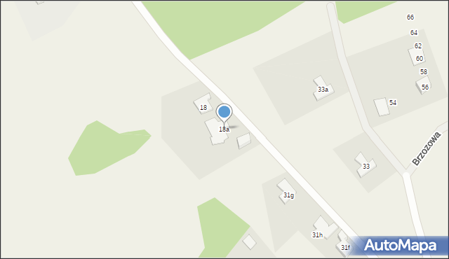 Tanowo, Jasienicka, 18a, mapa Tanowo