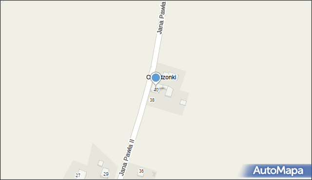 Tąpkowice, Jana Pawła II, 40, mapa Tąpkowice