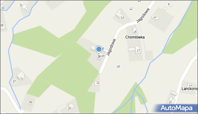 Targanice, Jagodowa, 18, mapa Targanice