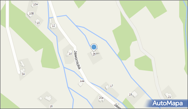 Targanice, Jawornicka, 15, mapa Targanice