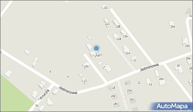 Tarnobrzeg, Jaśminowa, 17A, mapa Tarnobrzegu