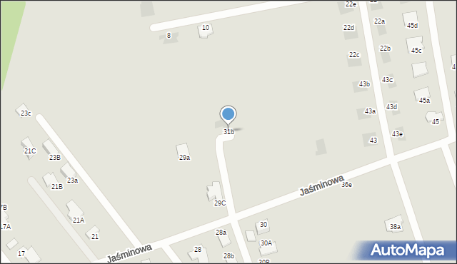 Tarnobrzeg, Jaśminowa, 31b, mapa Tarnobrzegu