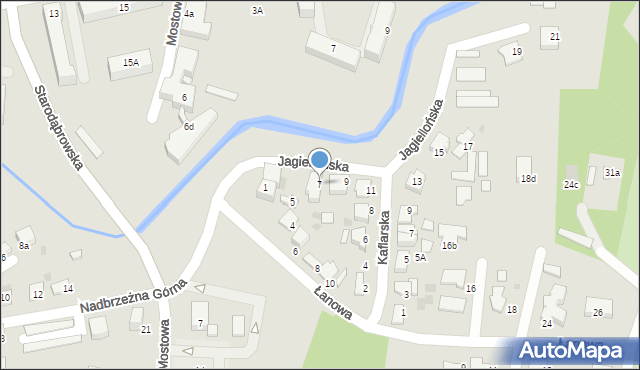 Tarnów, Jagiellońska, 7, mapa Tarnów