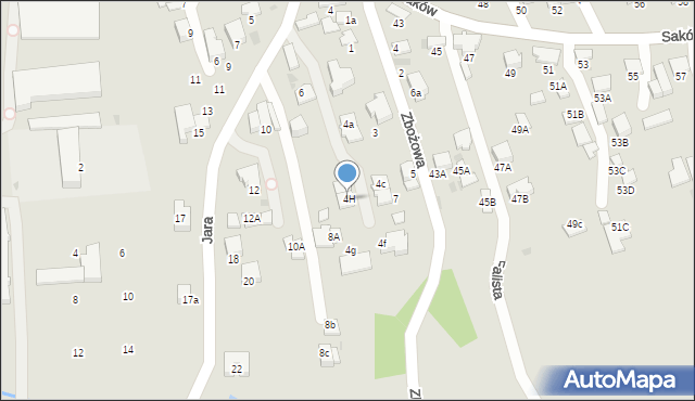 Tarnów, Jara, 4H, mapa Tarnów