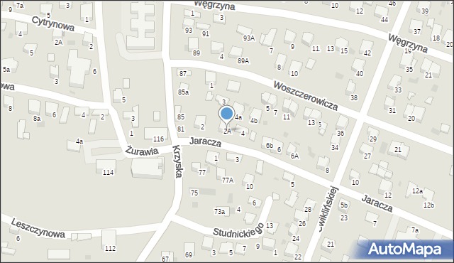 Tarnów, Jaracza Stefana, 2A, mapa Tarnów