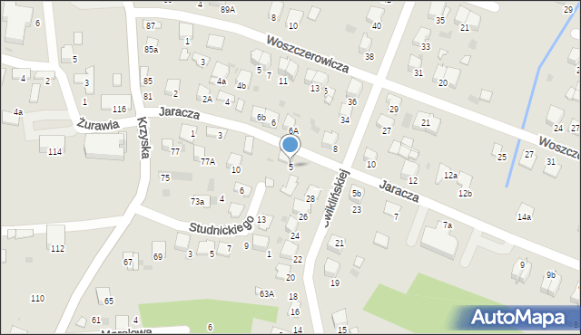 Tarnów, Jaracza Stefana, 5, mapa Tarnów