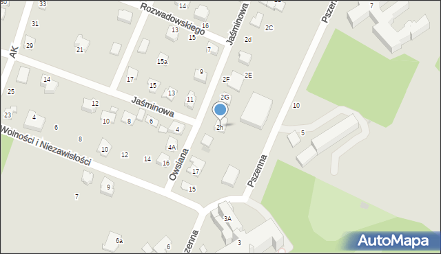 Tarnów, Jaśminowa, 2h, mapa Tarnów