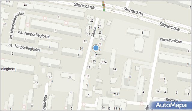 Tarnów, Jasna, 17, mapa Tarnów