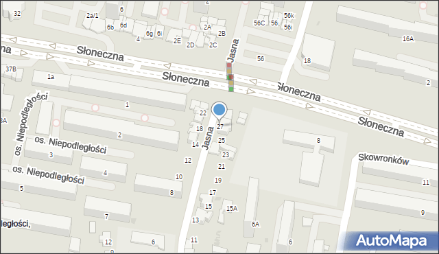 Tarnów, Jasna, 27, mapa Tarnów