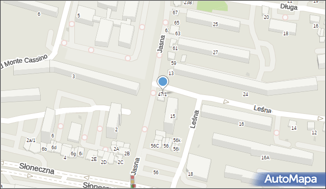 Tarnów, Jasna, 47/1, mapa Tarnów