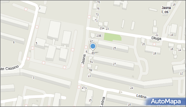 Tarnów, Jasna, 63, mapa Tarnów