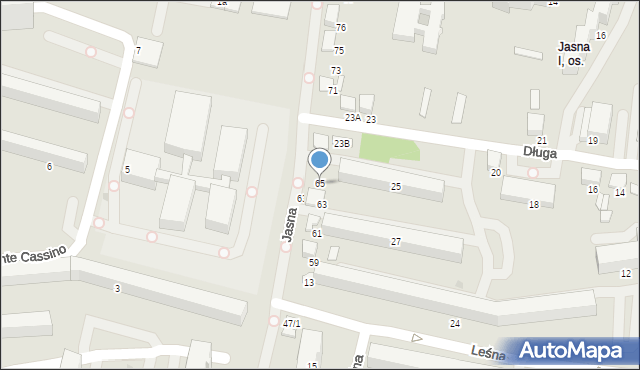 Tarnów, Jasna, 65, mapa Tarnów