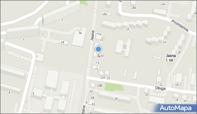 Tarnów, Jasna, 75, mapa Tarnów