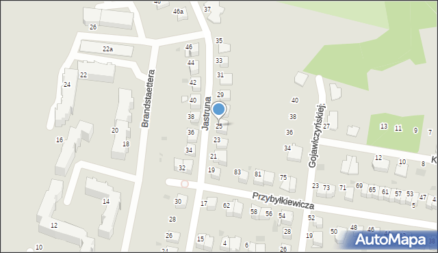 Tarnów, Jastruna Mieczysława, 25, mapa Tarnów