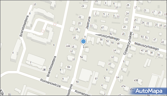 Tarnów, Jastruna Mieczysława, 7, mapa Tarnów