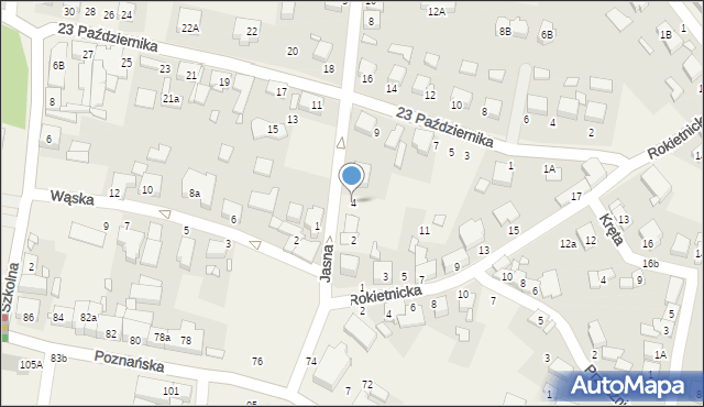 Tarnowo Podgórne, Jasna, 4, mapa Tarnowo Podgórne