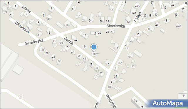 Tarnowskie Góry, Jasna, 16, mapa Tarnowskie Góry