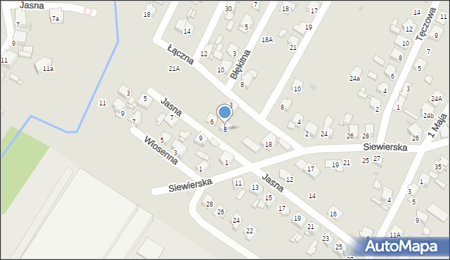 Tarnowskie Góry, Jasna, 8, mapa Tarnowskie Góry