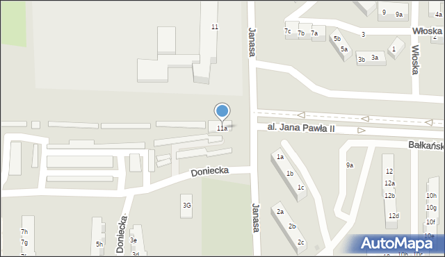 Tarnowskie Góry, Janasa Wincentego, 11a, mapa Tarnowskie Góry