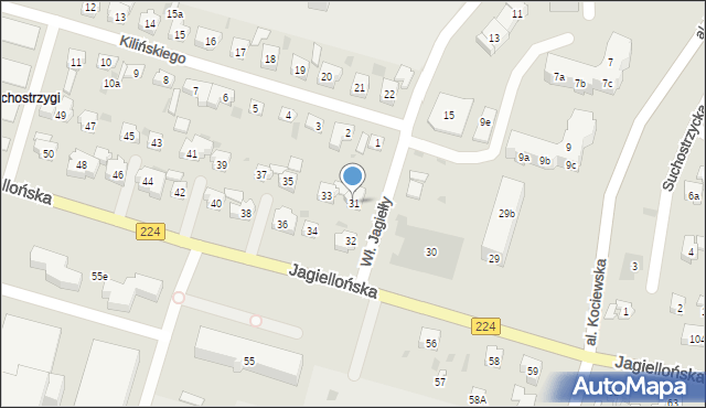 Tczew, Jagiellońska, 31, mapa Tczew