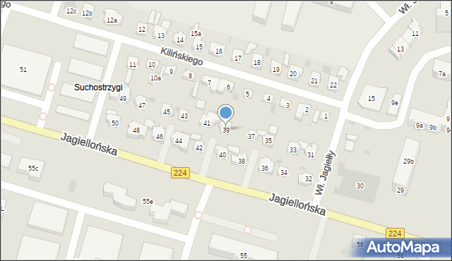 Tczew, Jagiellońska, 39, mapa Tczew