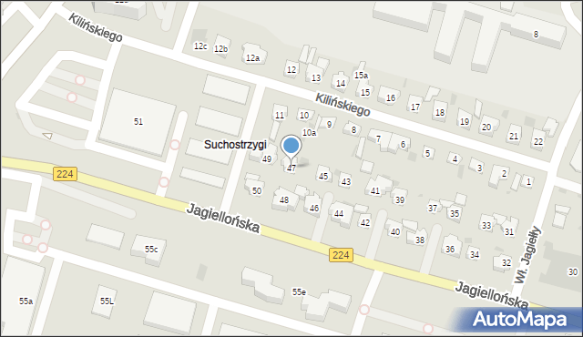 Tczew, Jagiellońska, 47, mapa Tczew