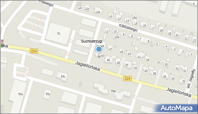 Tczew, Jagiellońska, 50, mapa Tczew