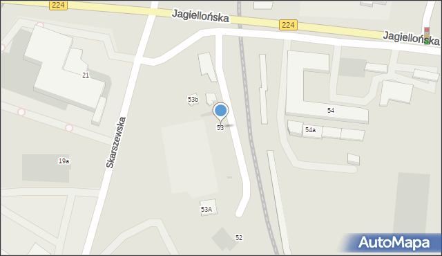 Tczew, Jagiellońska, 53, mapa Tczew