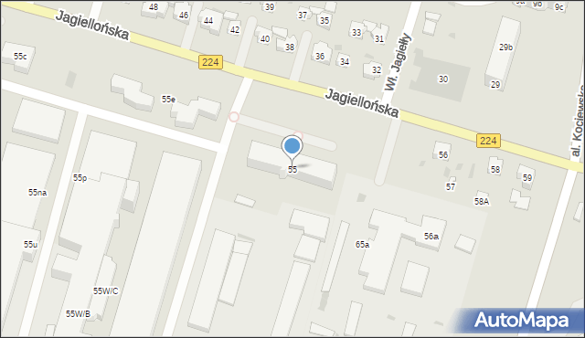 Tczew, Jagiellońska, 55, mapa Tczew