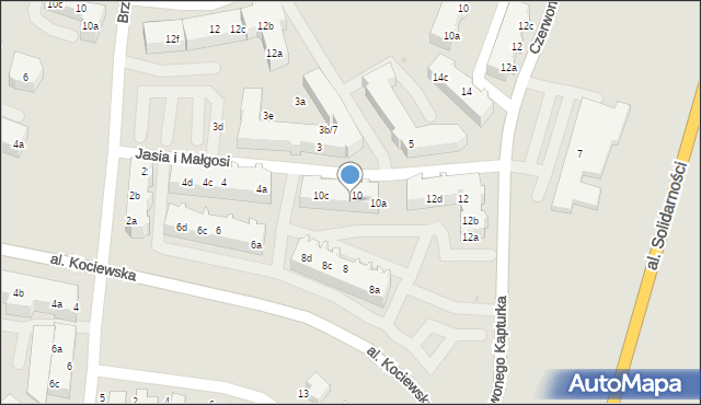 Tczew, Jasia i Małgosi, 10b, mapa Tczew