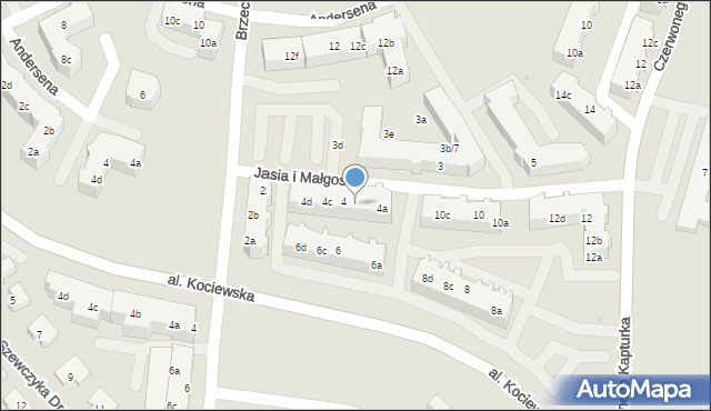 Tczew, Jasia i Małgosi, 4b, mapa Tczew