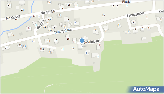 Tenczynek, Jaskiniowa, 7, mapa Tenczynek