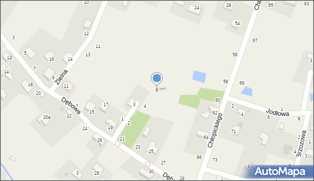 Tenczynek, Jaśminowa, 6, mapa Tenczynek