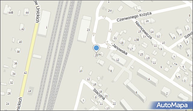 Terespol, Janowska, 10, mapa Terespol