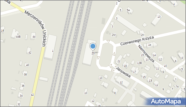 Terespol, Janowska, 23, mapa Terespol