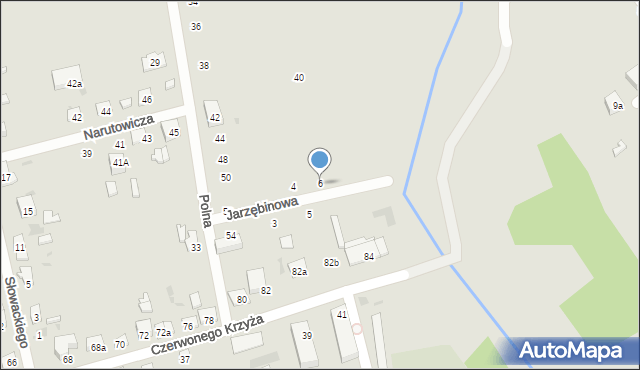 Terespol, Jarzębinowa, 6, mapa Terespol