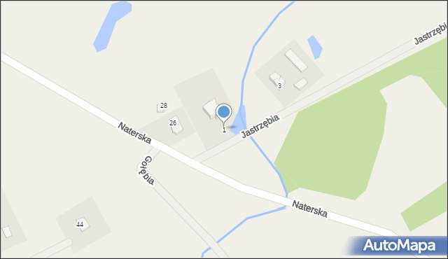 Tomaszkowo, Jastrzębia, 1, mapa Tomaszkowo